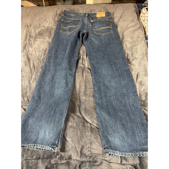 Hollister Mens Classic Straight Jeans W32 L32 Blue Denim Made in Guatemala - Picture 9 of 11